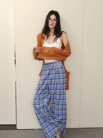 FU FRESH UP Mid Length Collarless Tie Knit Relaxed Women&