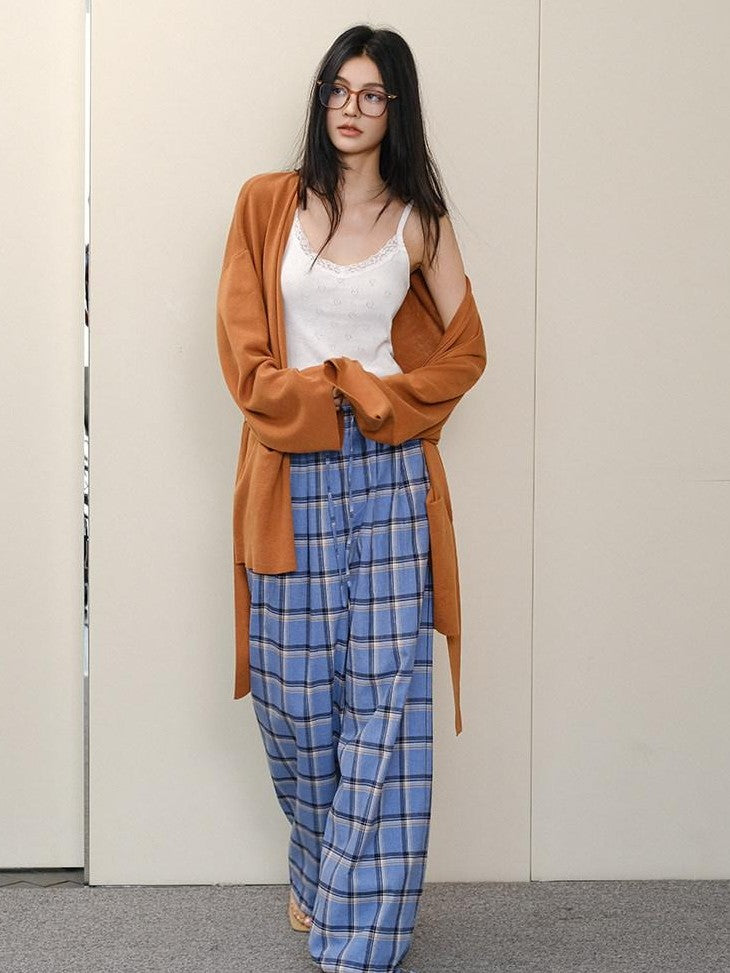 FU FRESH UP Mid Length Collarless Tie Knit Relaxed Women&