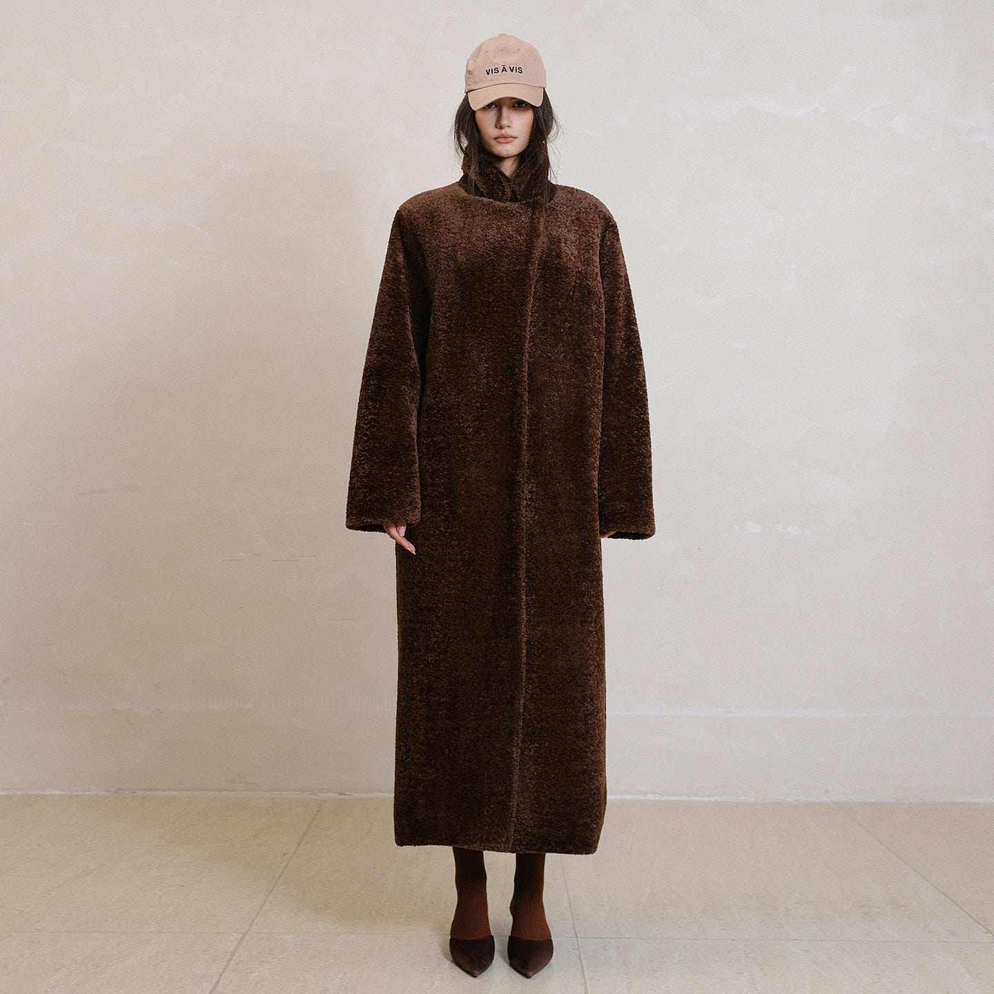 FU_FRESH_UP_Minimalist_Shearling_Trim_Woven_Stand_Collar_Women&