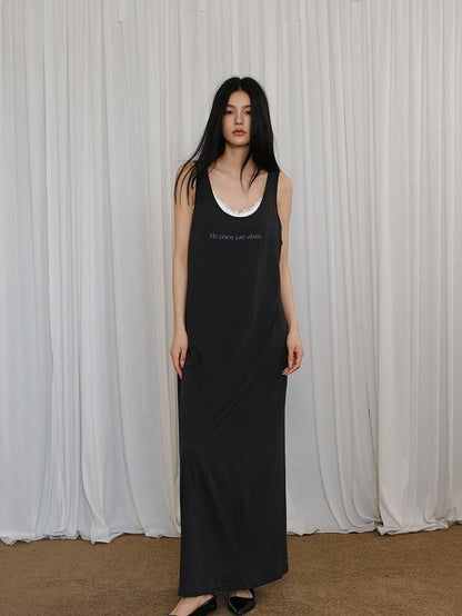 FU FRESH UP Minimalist U Neck Loose Letter Print Women&