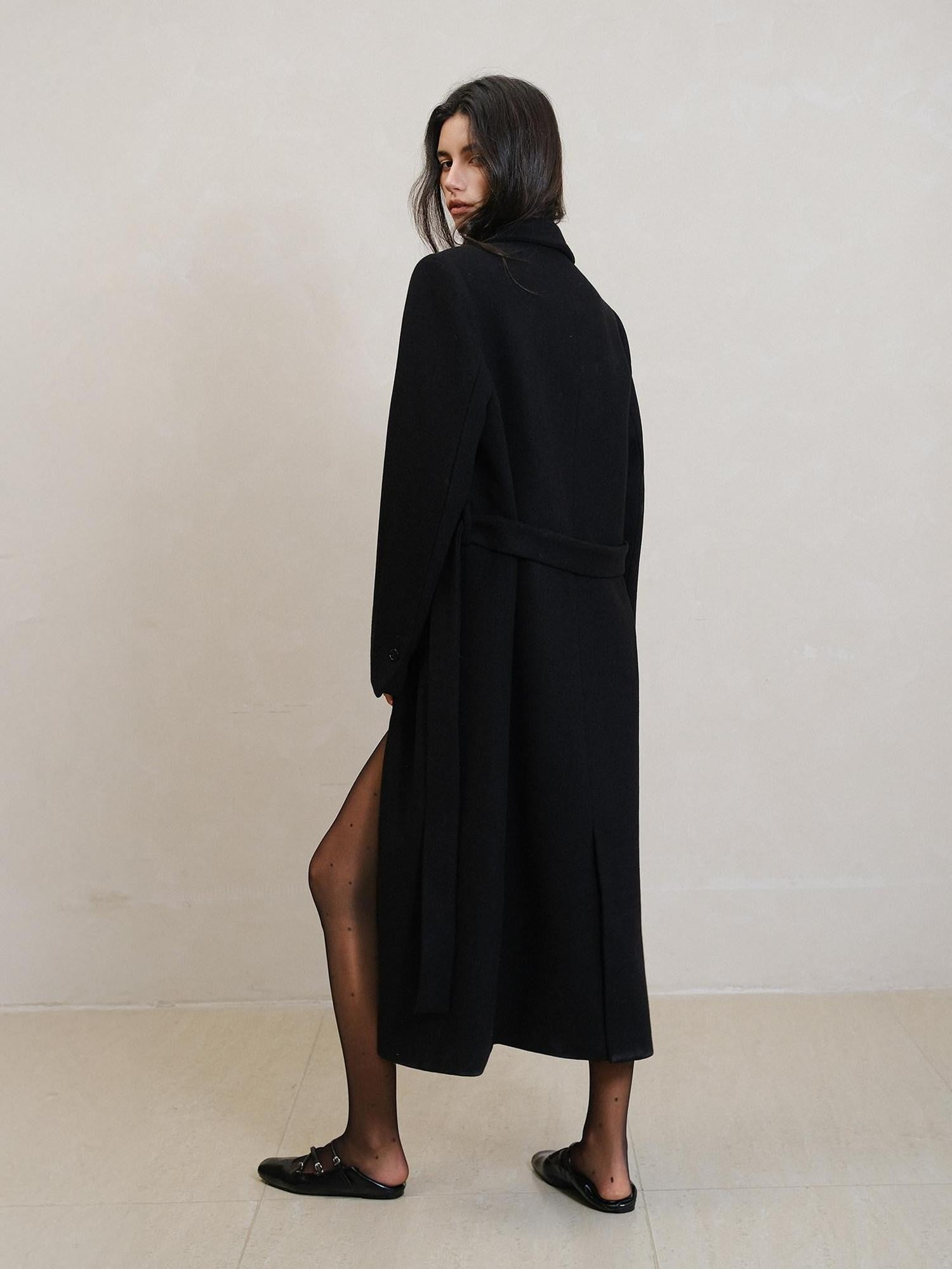 FU FRESH UP Minimalist Vintage Structured Shoulder Tie Waist Women&