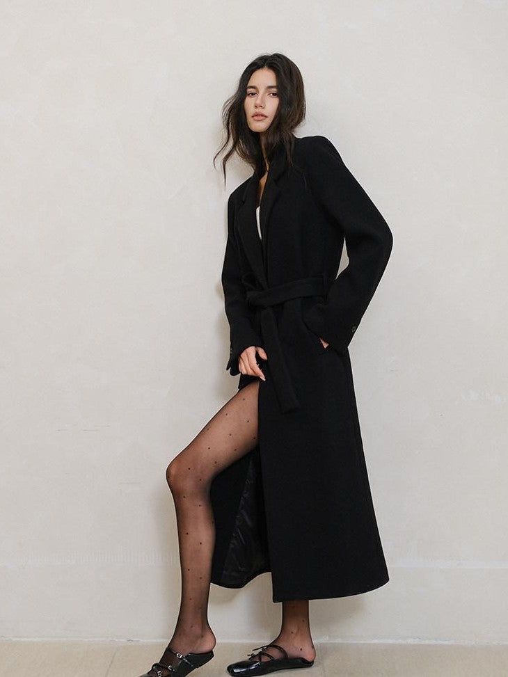 FU FRESH UP Minimalist Vintage Structured Shoulder Tie Waist Women&