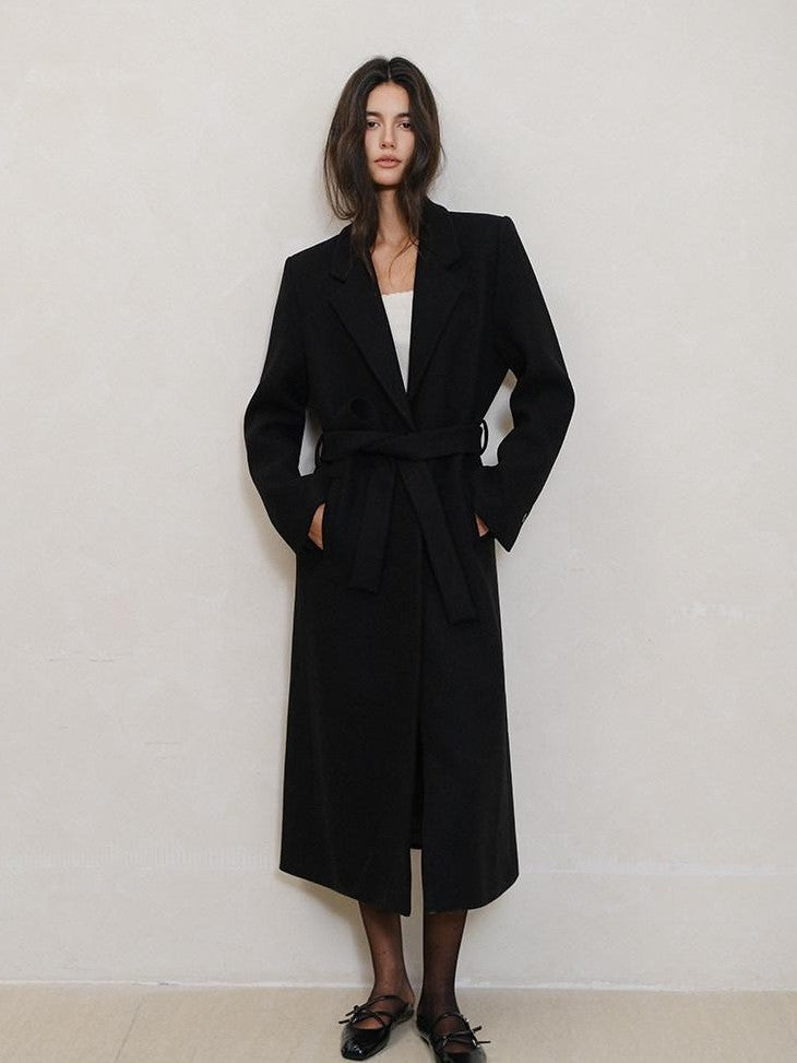 FU FRESH UP Minimalist Vintage Structured Shoulder Tie Waist Women&