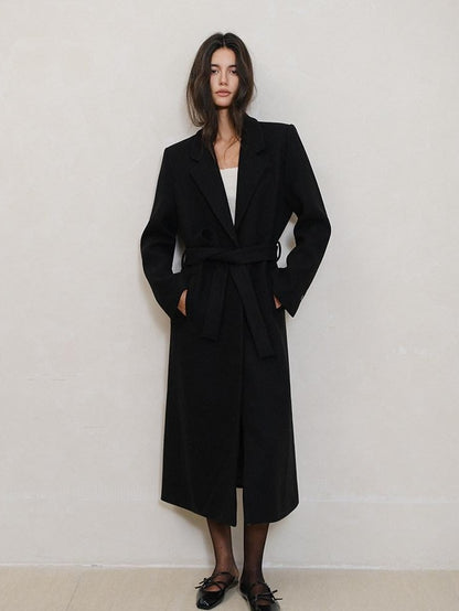 FU FRESH UP Minimalist Vintage Structured Shoulder Tie Waist Women&