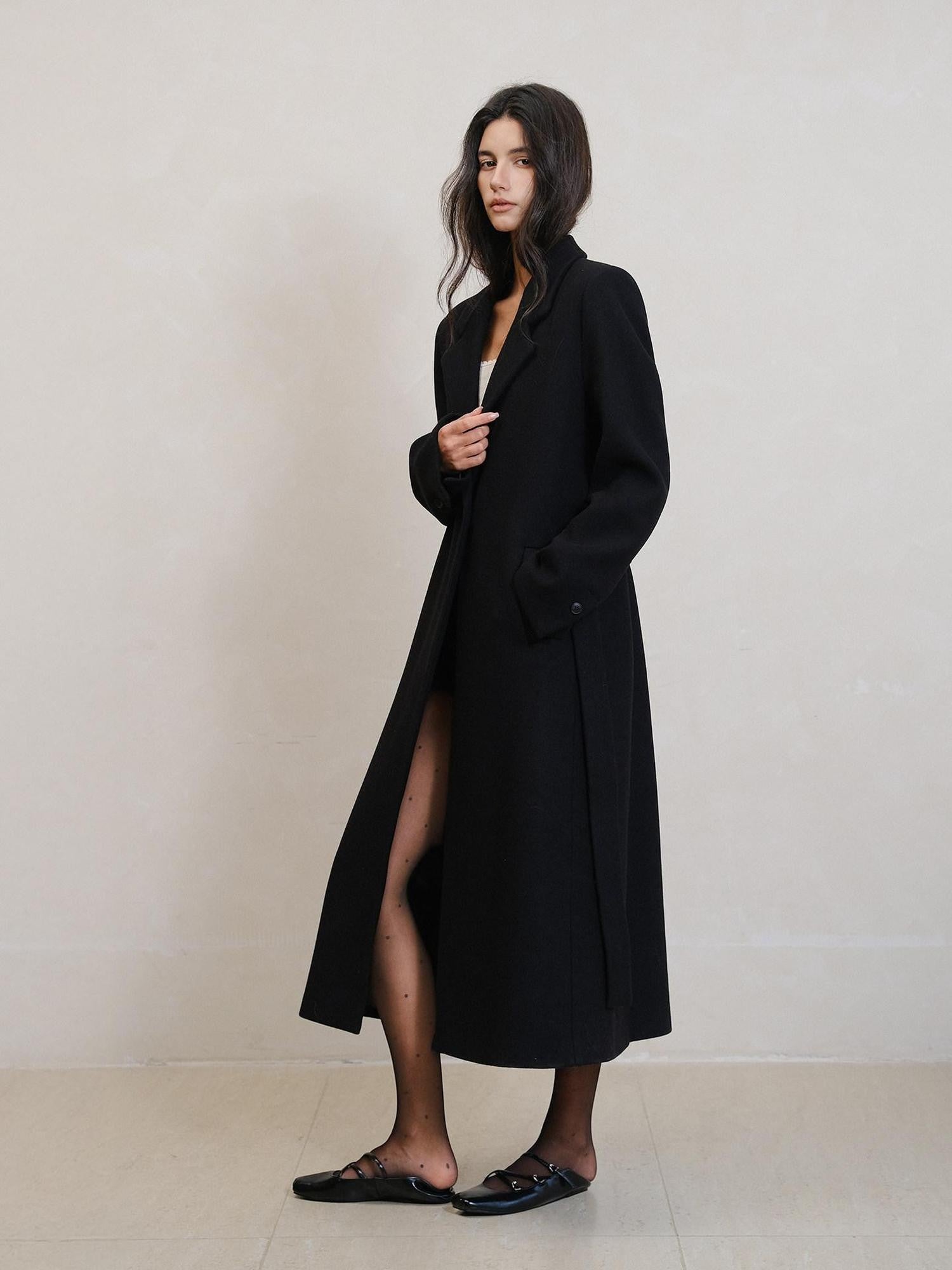 FU FRESH UP Minimalist Vintage Structured Shoulder Tie Waist Women&