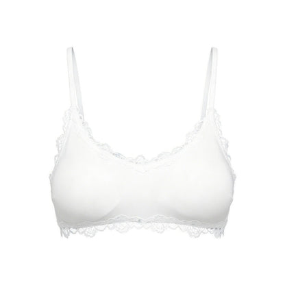 FU_FRESH_UP_Mint_Lace_Spliced_V-neck_Layering_Women&