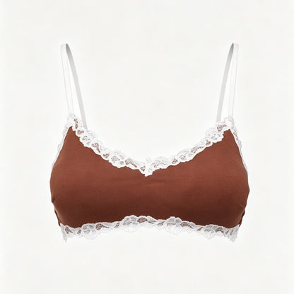 FU_FRESH_UP_Mint_Lace_Spliced_V-neck_Layering_Women&