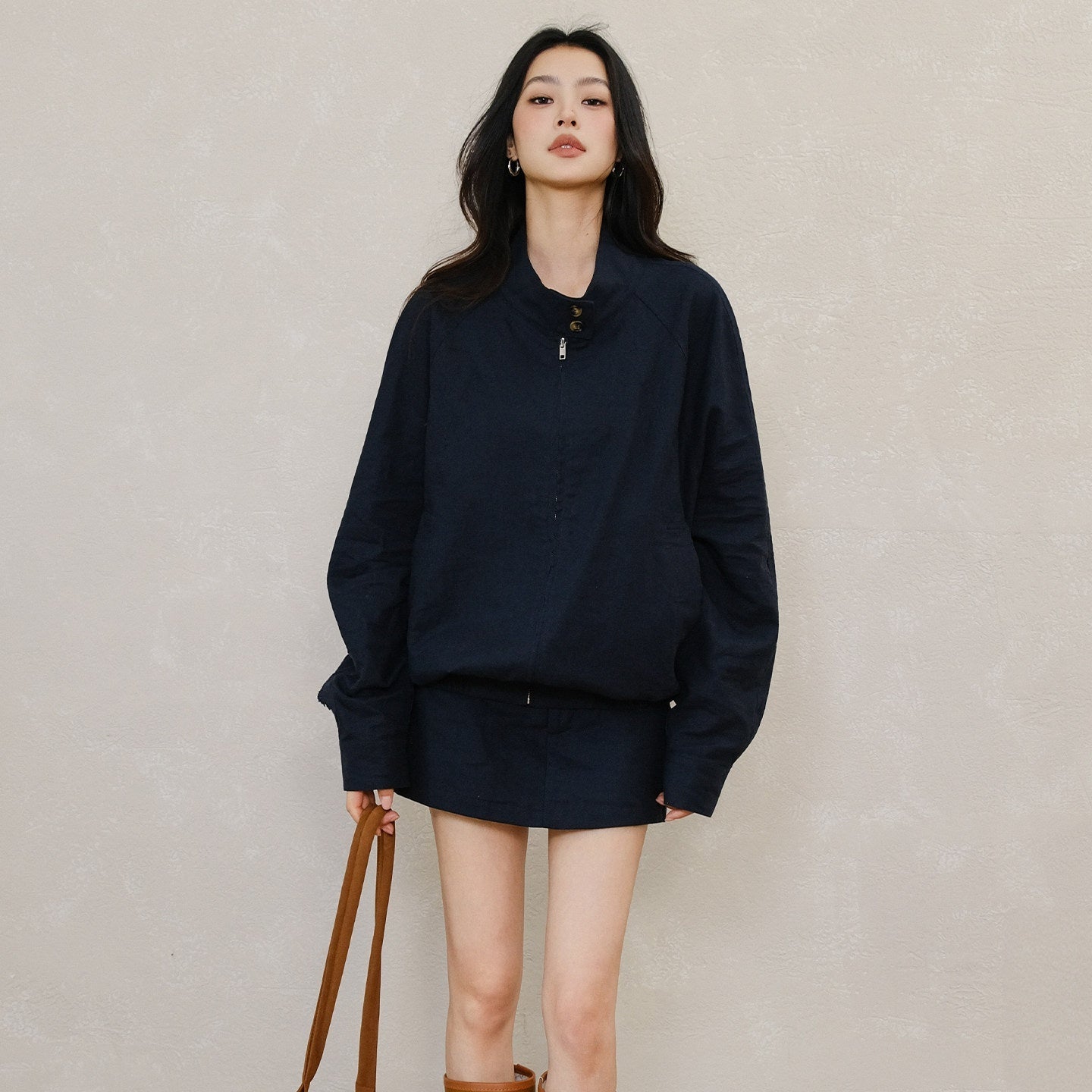 FU_FRESH_UP_Old_Money_Lapel_Boxy_Jacket_Low_Waist_Women&