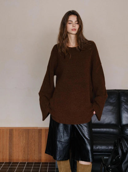 FU FRESH UP Oversized Alpaca Wool Cable Knit Sweater