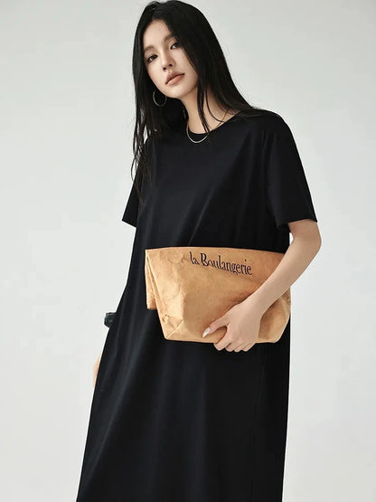 FU FRESH UP Oversized Drop Shoulder T-shirt Dress