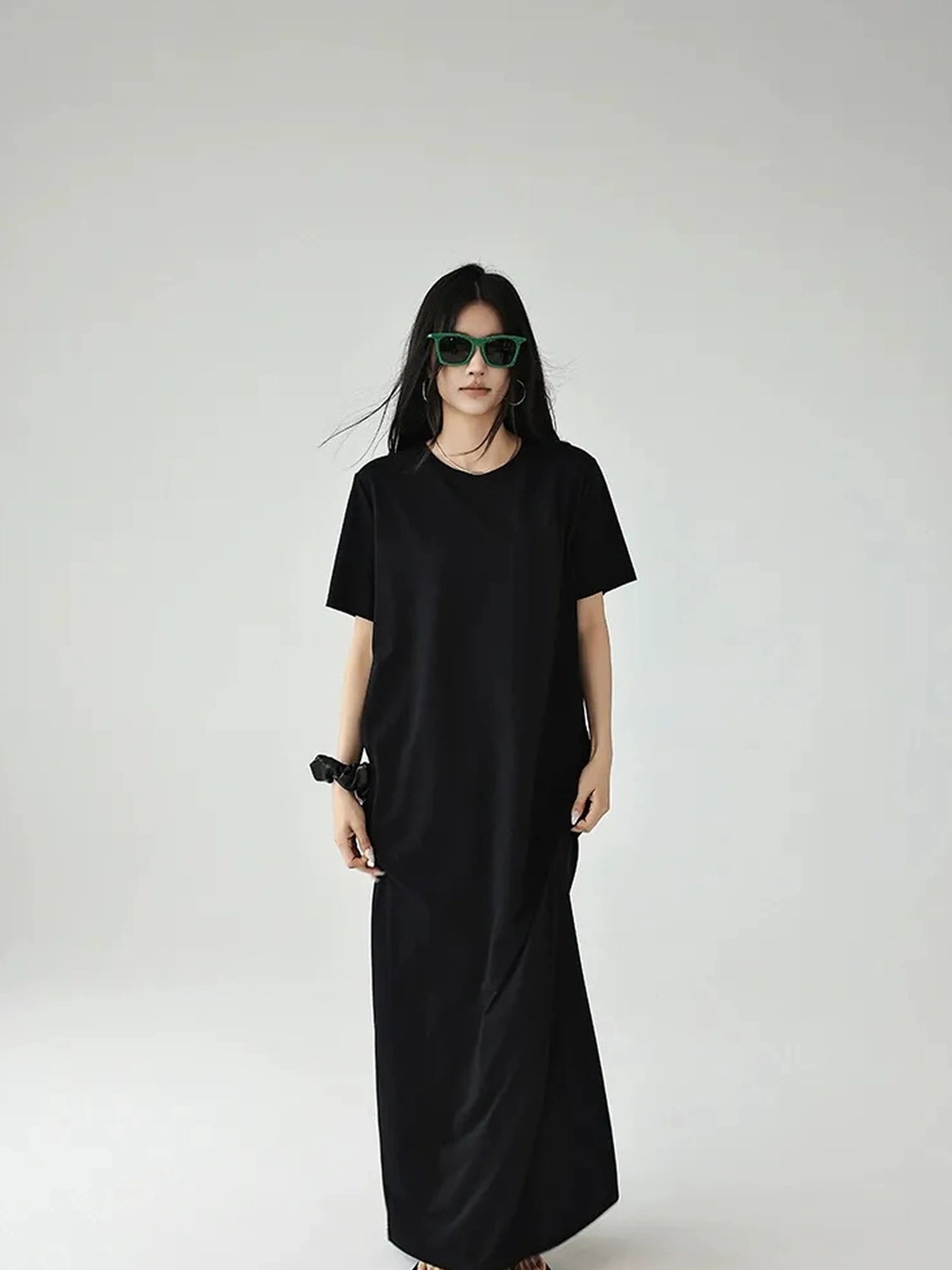 FU FRESH UP Oversized Drop Shoulder T-shirt Dress