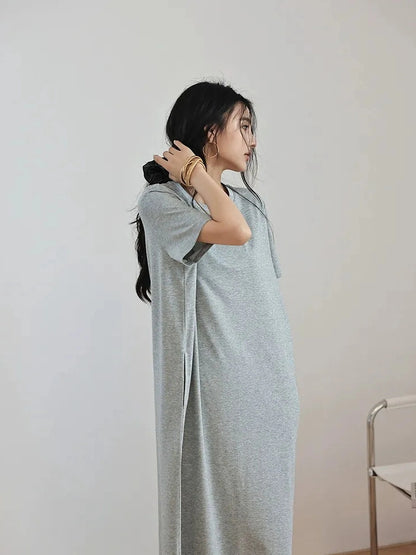 FU FRESH UP Oversized Drop Shoulder T-shirt Dress