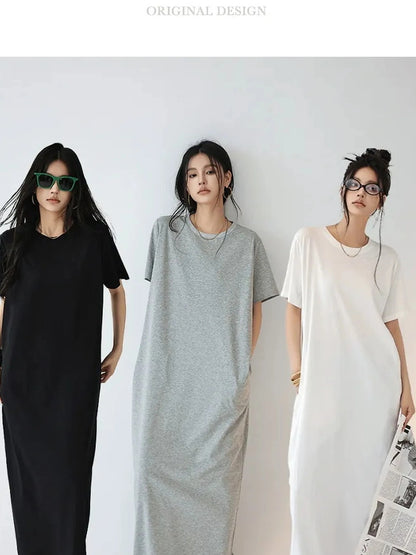 FU FRESH UP Oversized Drop Shoulder T-shirt Dress