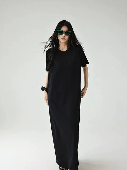 FU FRESH UP Oversized Drop Shoulder T-shirt Dress