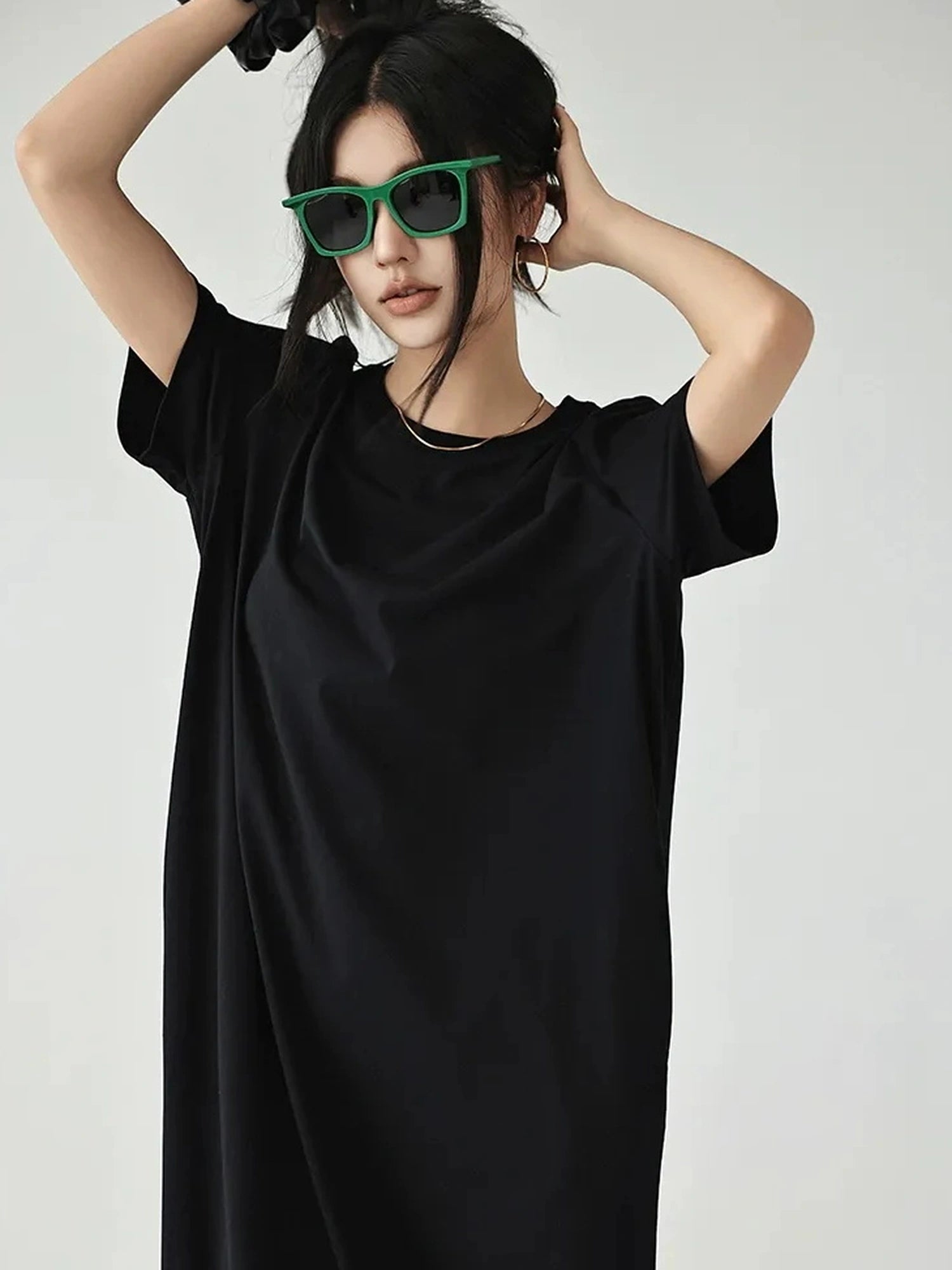 FU FRESH UP Oversized Drop Shoulder T-shirt Dress