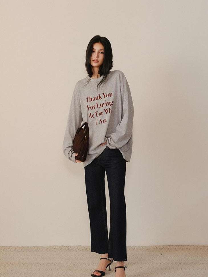 FU FRESH UP Oversized Letter Print Colorblock Women&