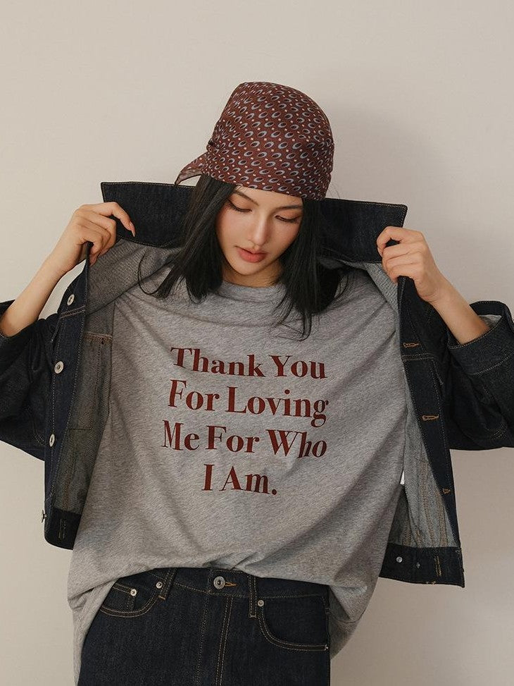 FU FRESH UP Oversized Letter Print Colorblock Women&