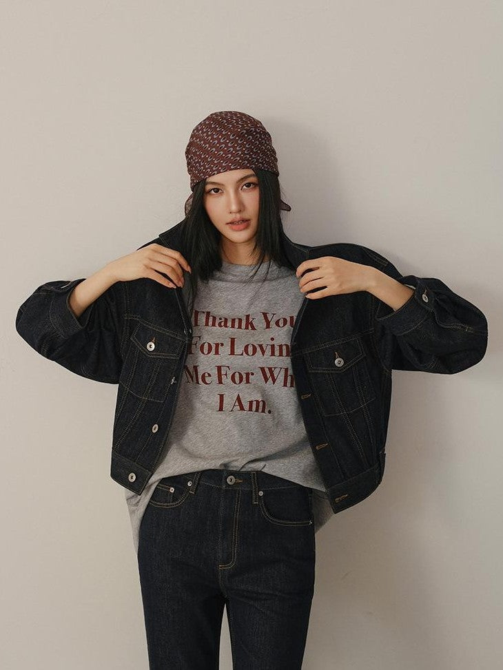 FU FRESH UP Oversized Letter Print Colorblock Women&
