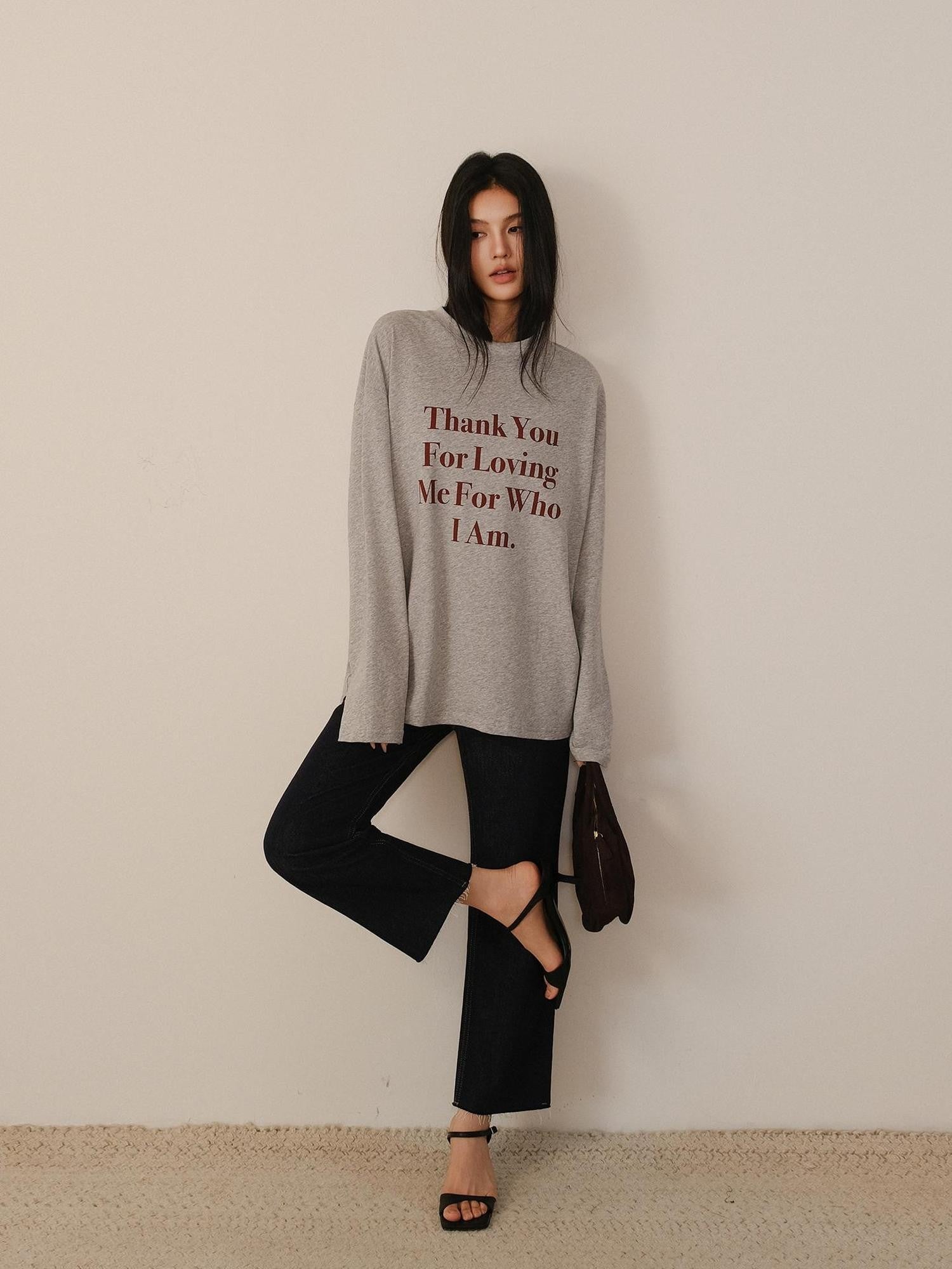 FU FRESH UP Oversized Letter Print Colorblock Women&