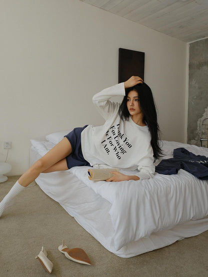FU FRESH UP Oversized Letter Print Colorblock Women&