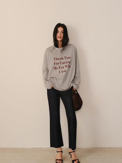 FU FRESH UP Oversized Letter Print Colorblock Women&
