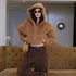 FU_FRESH_UP_Plush_Hooded_Zip_Cropped_Cuffed_Side_Pocket_Women&