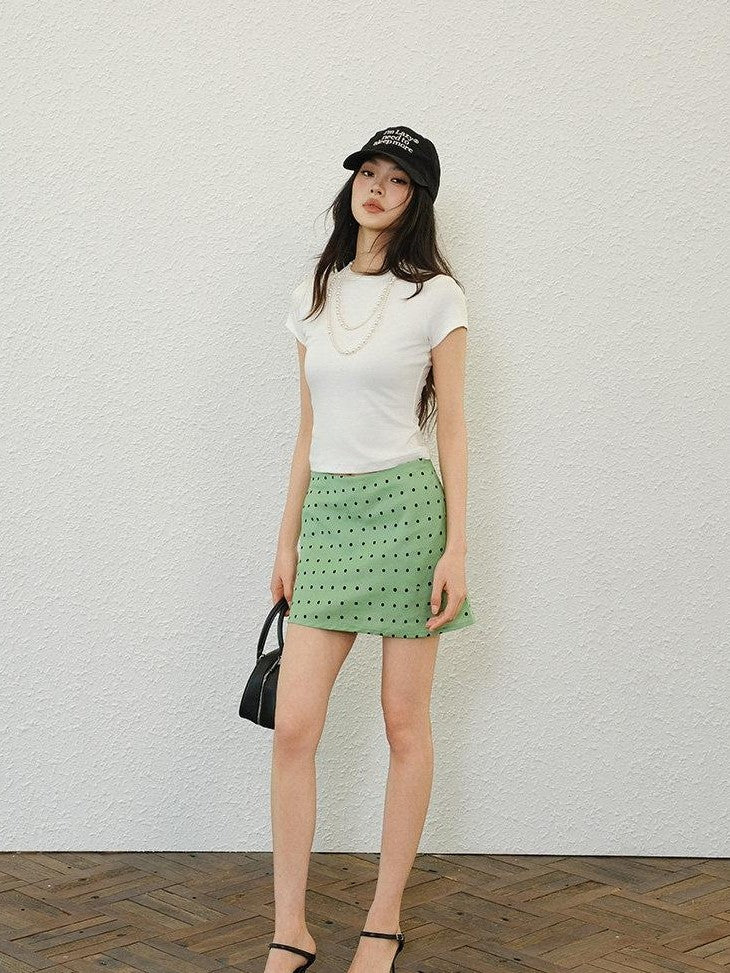 FU FRESH UP Polka Dot A Line Slimming Women&