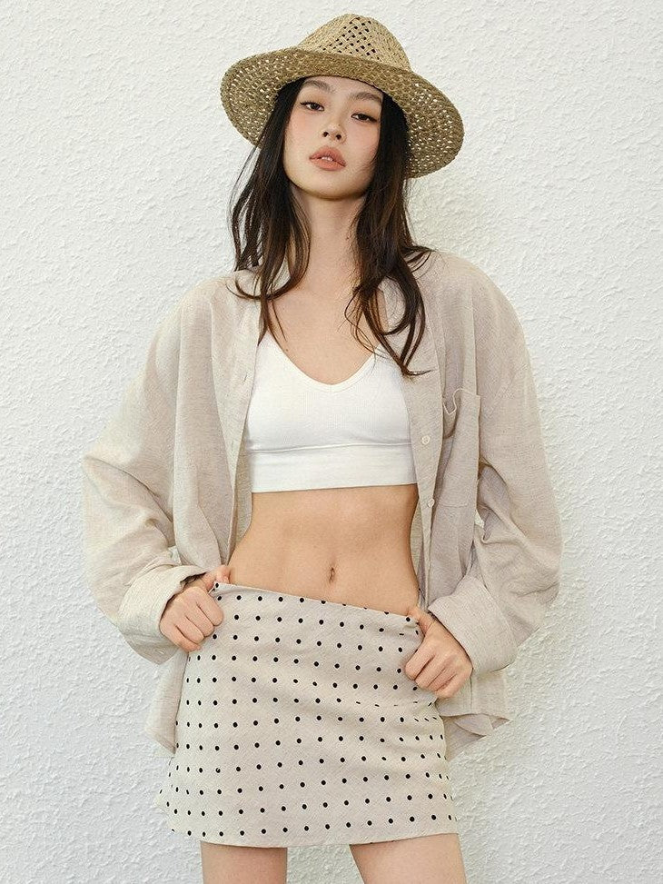 FU FRESH UP Polka Dot A Line Slimming Women&