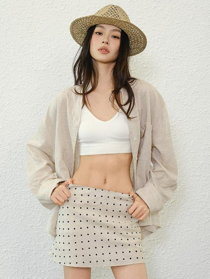 FU FRESH UP Polka Dot A Line Slimming Women&