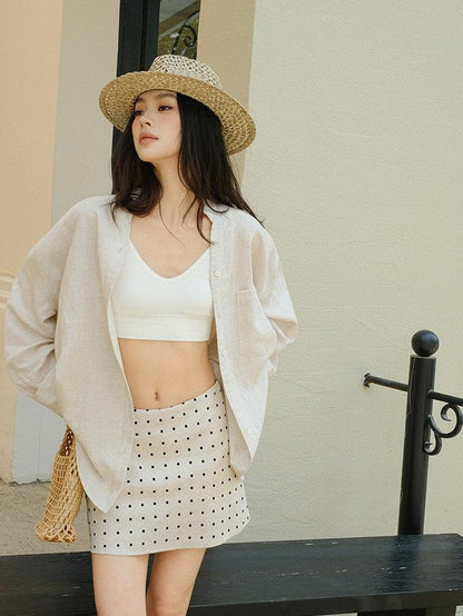 FU FRESH UP Polka Dot A Line Slimming Women&