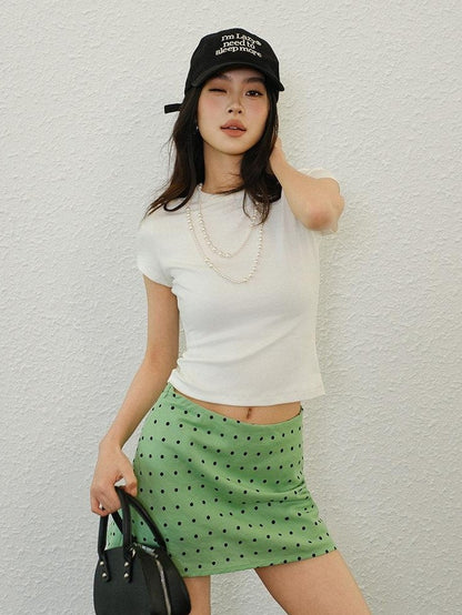 FU FRESH UP Polka Dot A Line Slimming Women&