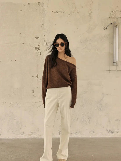 FU FRESH UP Premium Corduroy Slim Fit High Waisted Wide Leg Pants