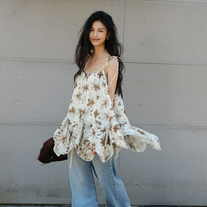 FU_FRESH_UP_Printed_Chiffon_A_Line_Strappy_Women&
