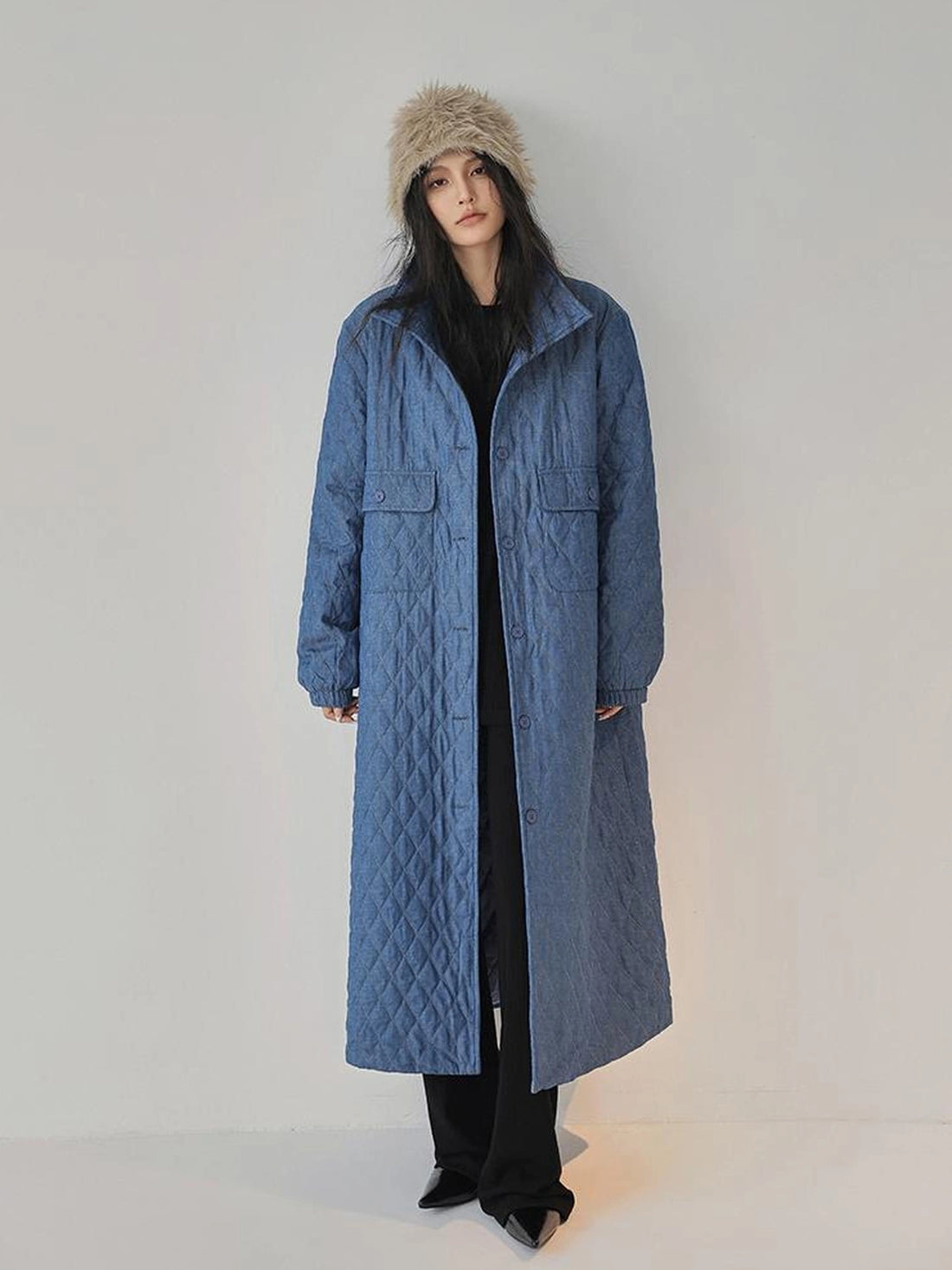 FU FRESH UP Quilted Denim Shirt Jacket