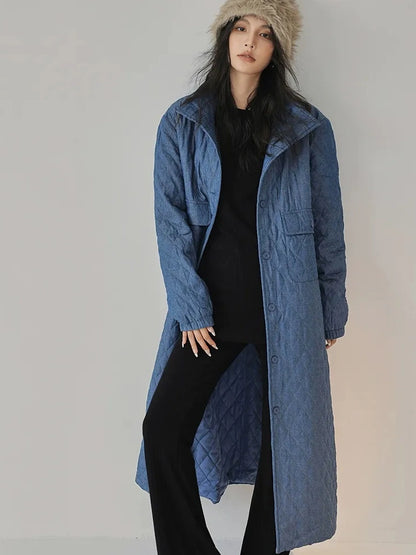 FU FRESH UP Quilted Denim Shirt Jacket