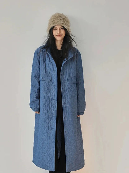FU FRESH UP Quilted Denim Shirt Jacket