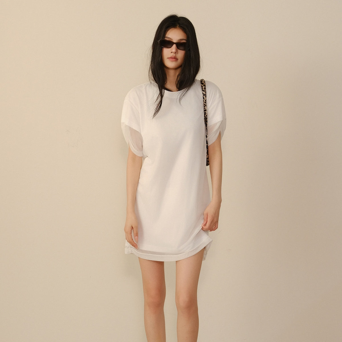 FU_FRESH_UP_Relaxed_Lace_Mesh_Sleeve_Faux_Two_Piece_Women&