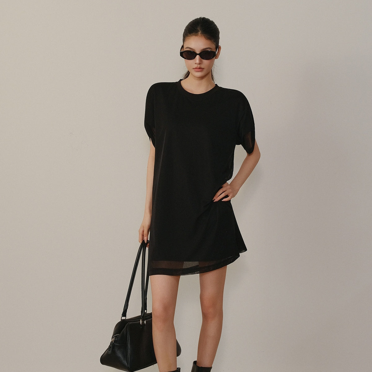 FU_FRESH_UP_Relaxed_Lace_Mesh_Sleeve_Faux_Two_Piece_Women&