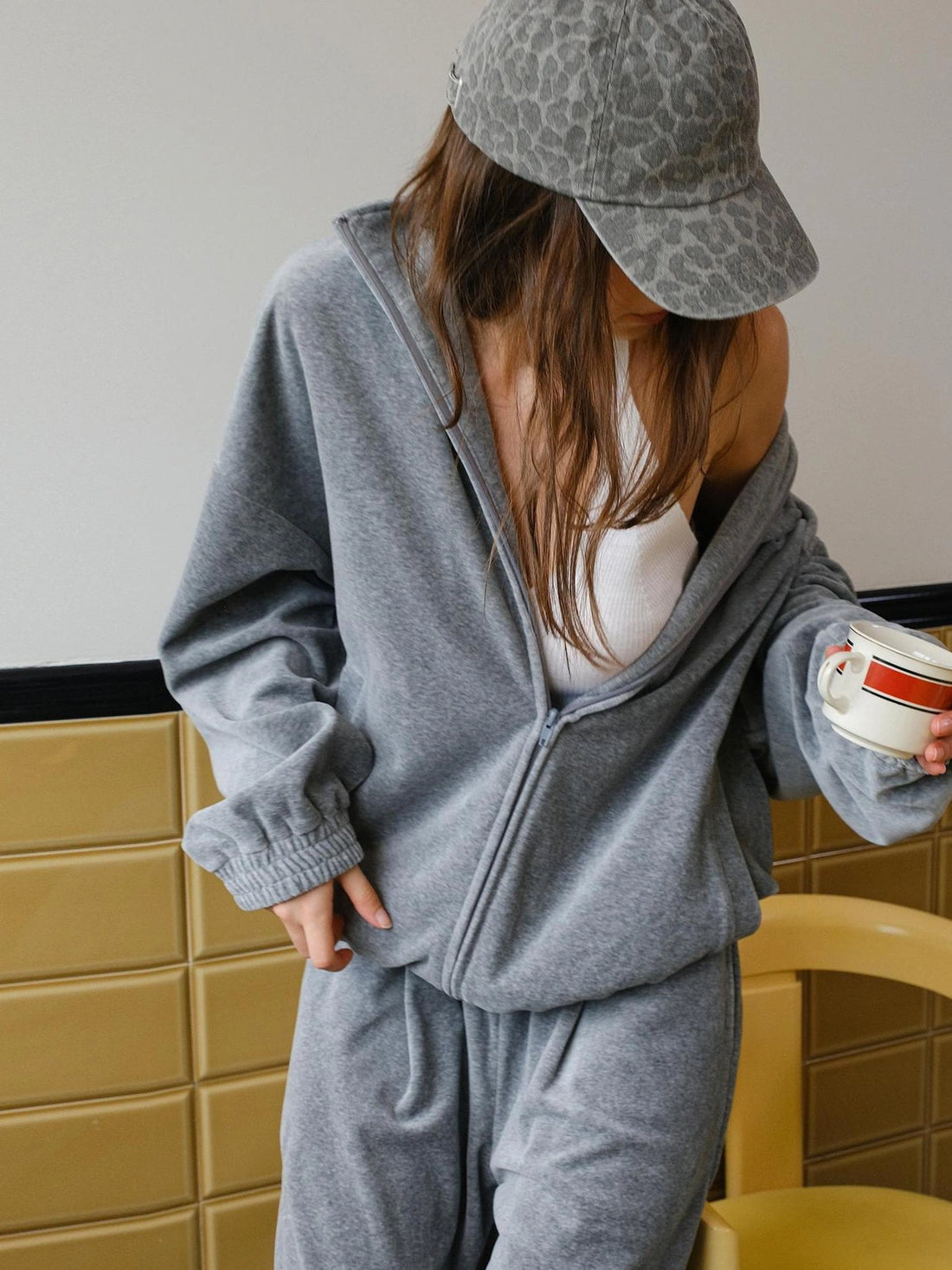 FU FRESH UP Relaxed Plush Fleece Hoodie Jogger Set