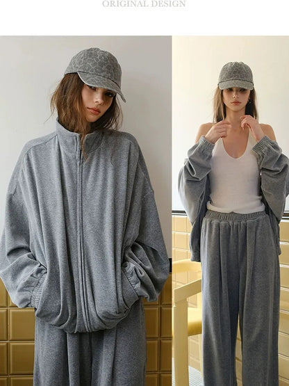 FU FRESH UP Relaxed Plush Fleece Hoodie Jogger Set