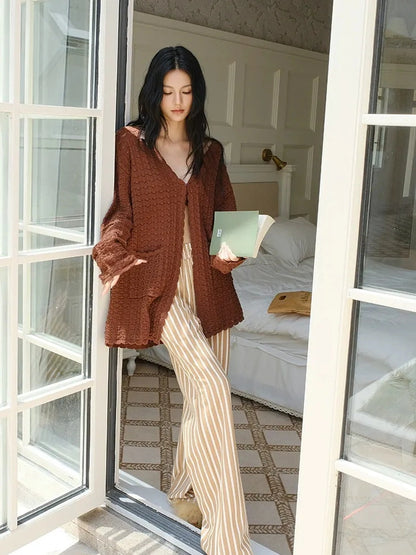FU FRESH UP Relaxed Striped Drawstring Sweatpants