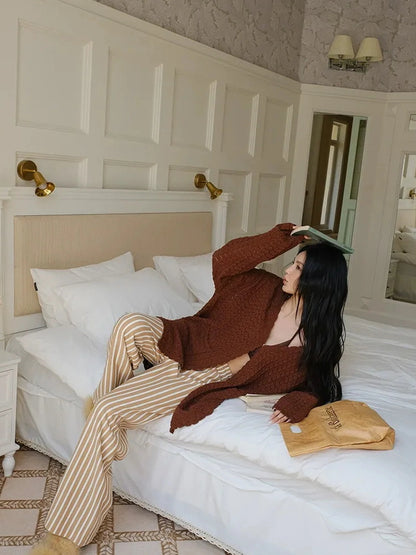 FU FRESH UP Relaxed Striped Drawstring Sweatpants