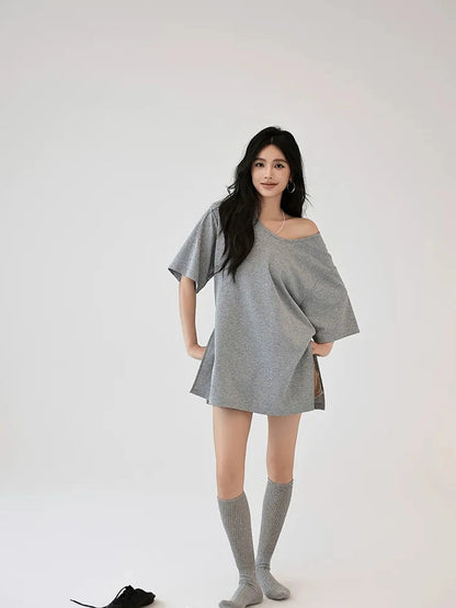 FU FRESH UP Relaxed U Neck Multi Way Tee