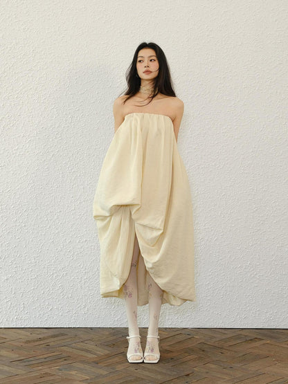 FU FRESH UP Resort Asymmetrical Pleated A Line Women&