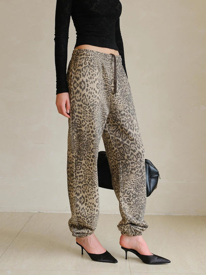 FU FRESH UP Retro Animal Print Hoodie And Jogger Set