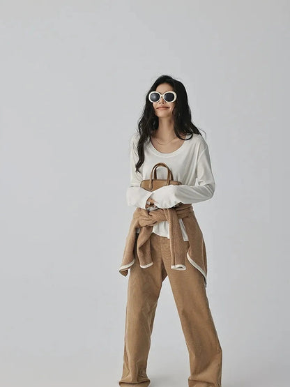 FU FRESH UP Retro Color Block Zip Up Wool Cardigan