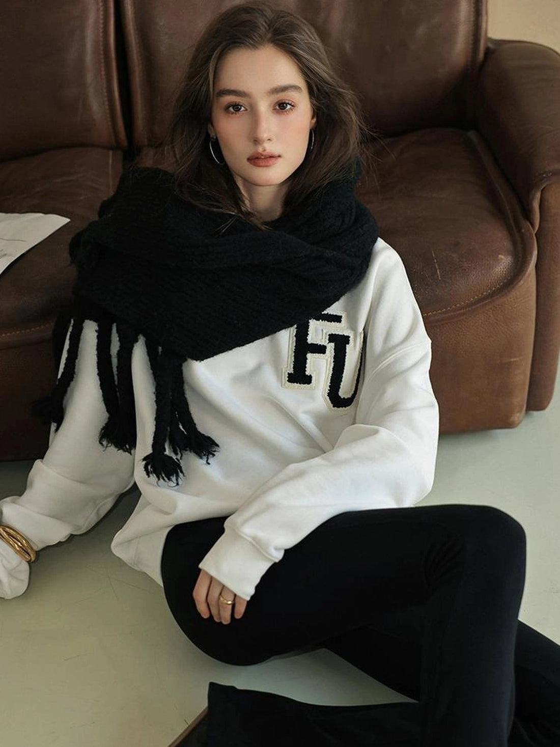 FU FRESH UP Retro Embroidered Athflow Sweatshirt