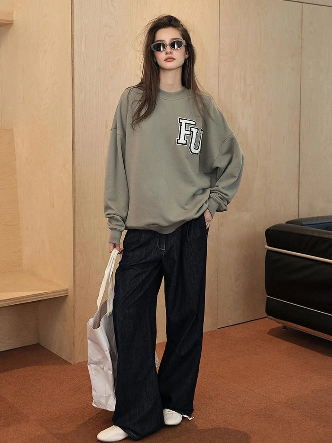 FU FRESH UP Retro Embroidered Athflow Sweatshirt