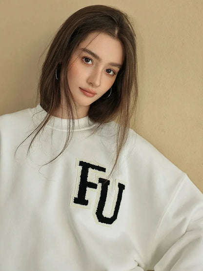 FU FRESH UP Retro Embroidered Athflow Sweatshirt