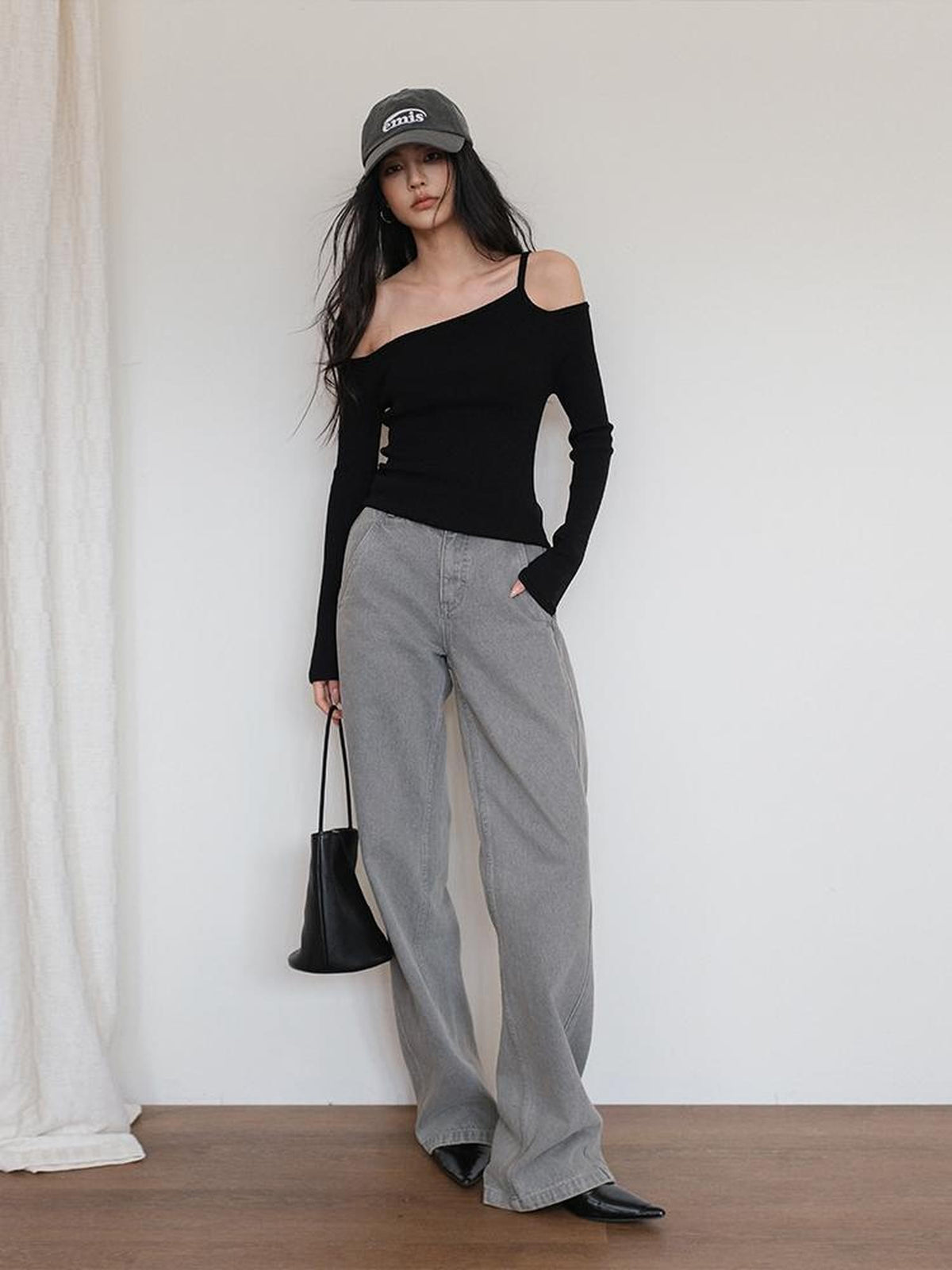 FU FRESH UP Retro Waterwash High Waist Loose Women&
